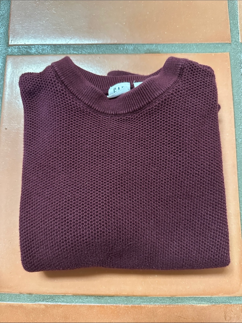 GAP Boys Burgundy Crewneck Knit Sweater